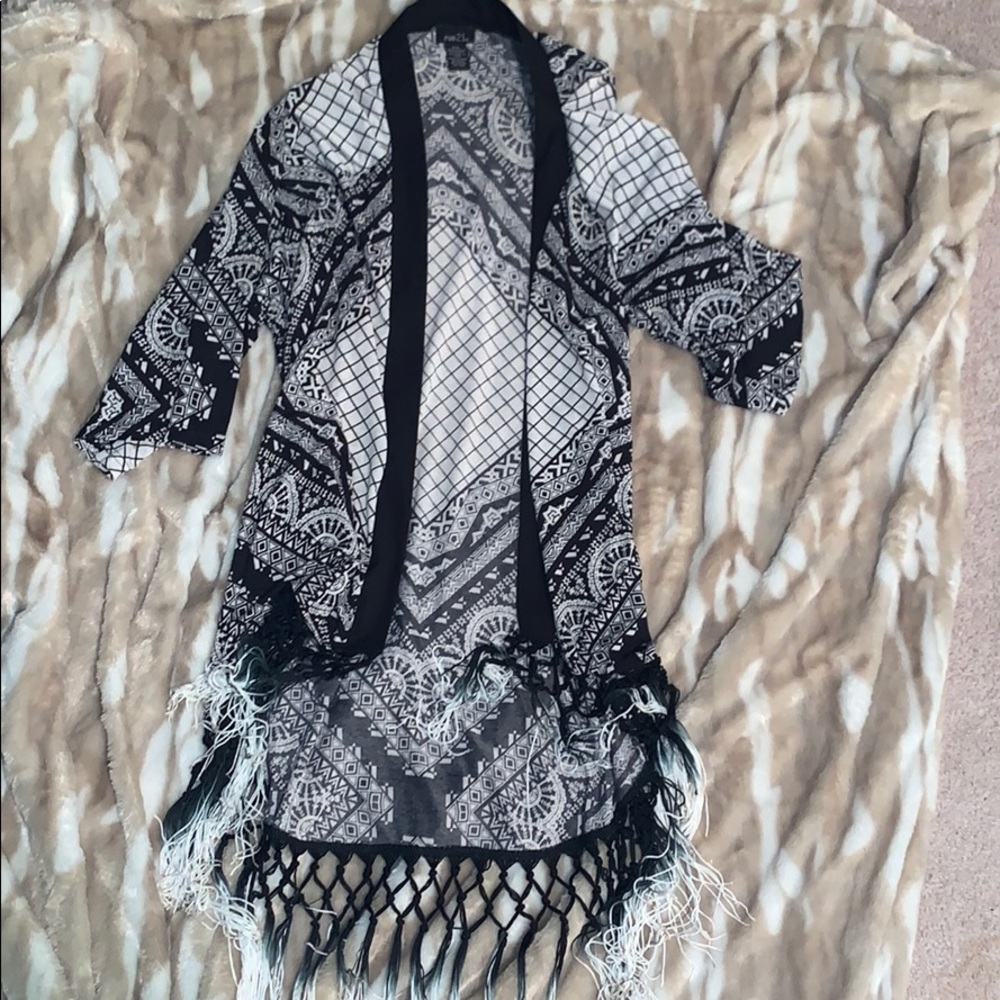 Black and White Duster